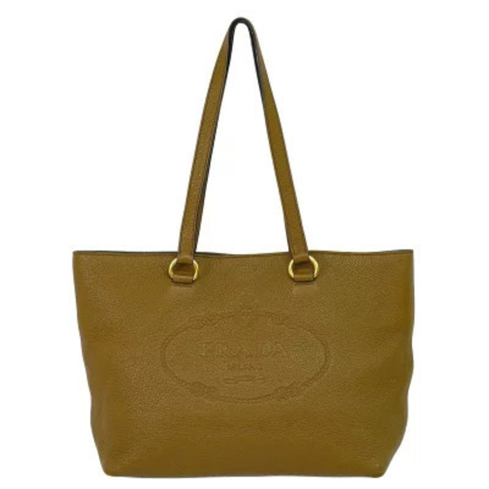 Prada Vitello Daino Shopping Leather Tote Bag Brown